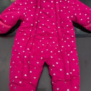 Wippette Kids Fuchsia Snowsuit with Heart Accents